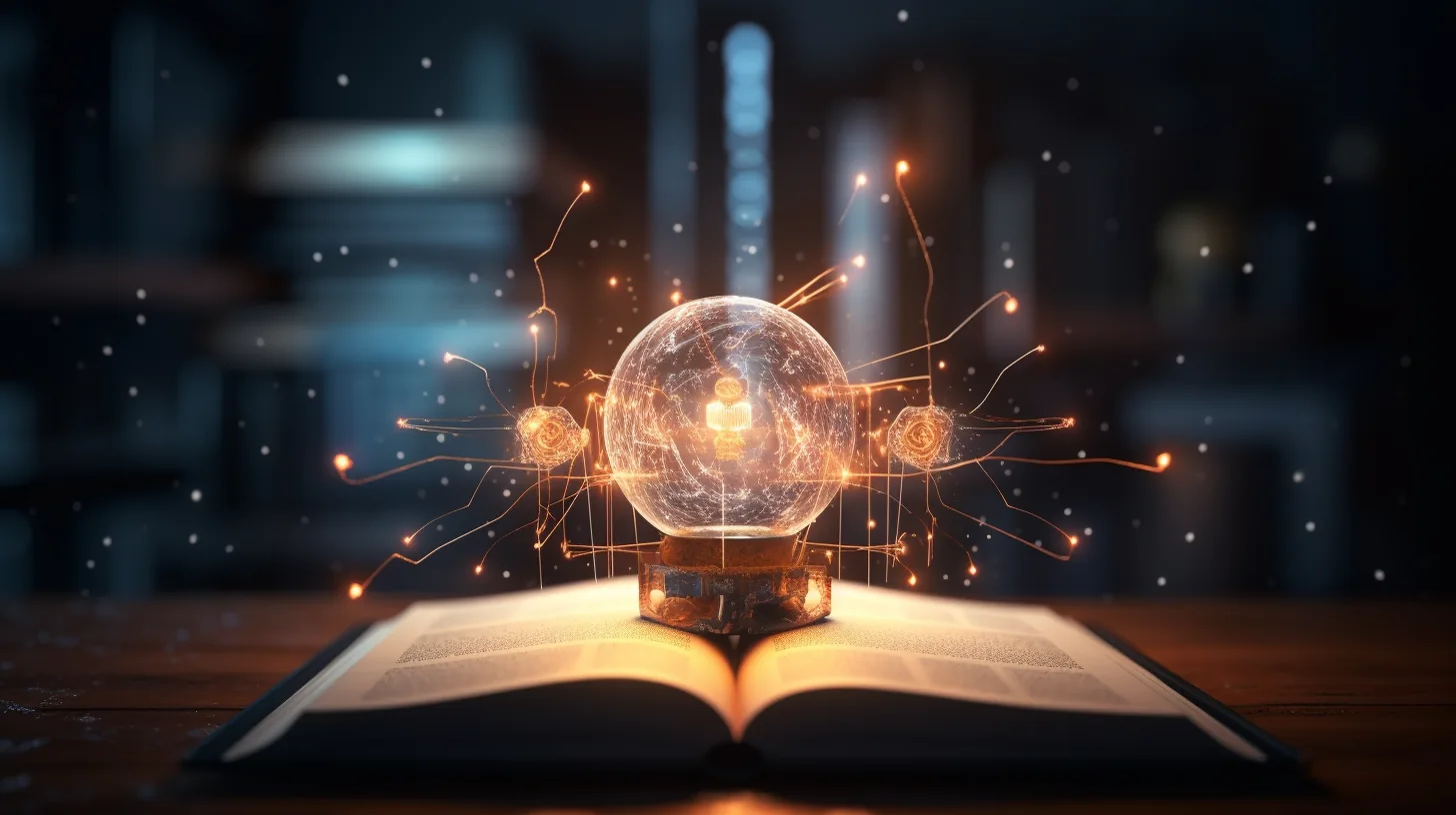 Bildmotiv: ein offenes Buch, aus dem Licht aufsteigt